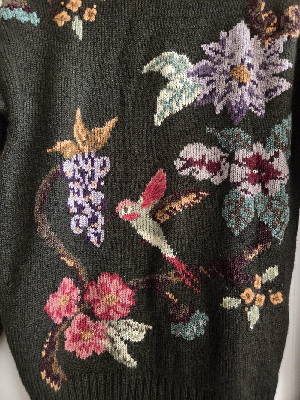 Hummingbird Green Wool Sweater - Picture 3 of 8